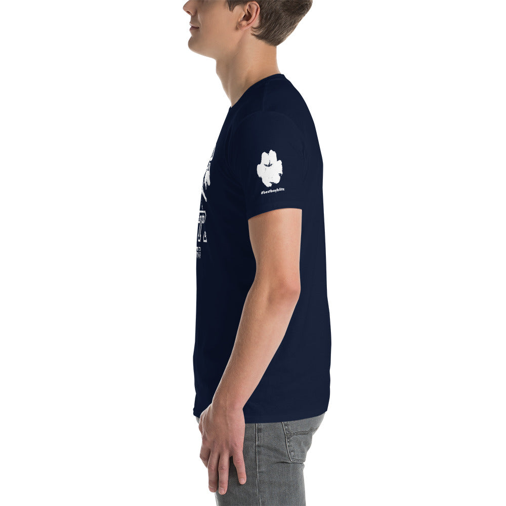 Blue Field Blitz Short-Sleeve Unisex T-Shirt - White Graphic