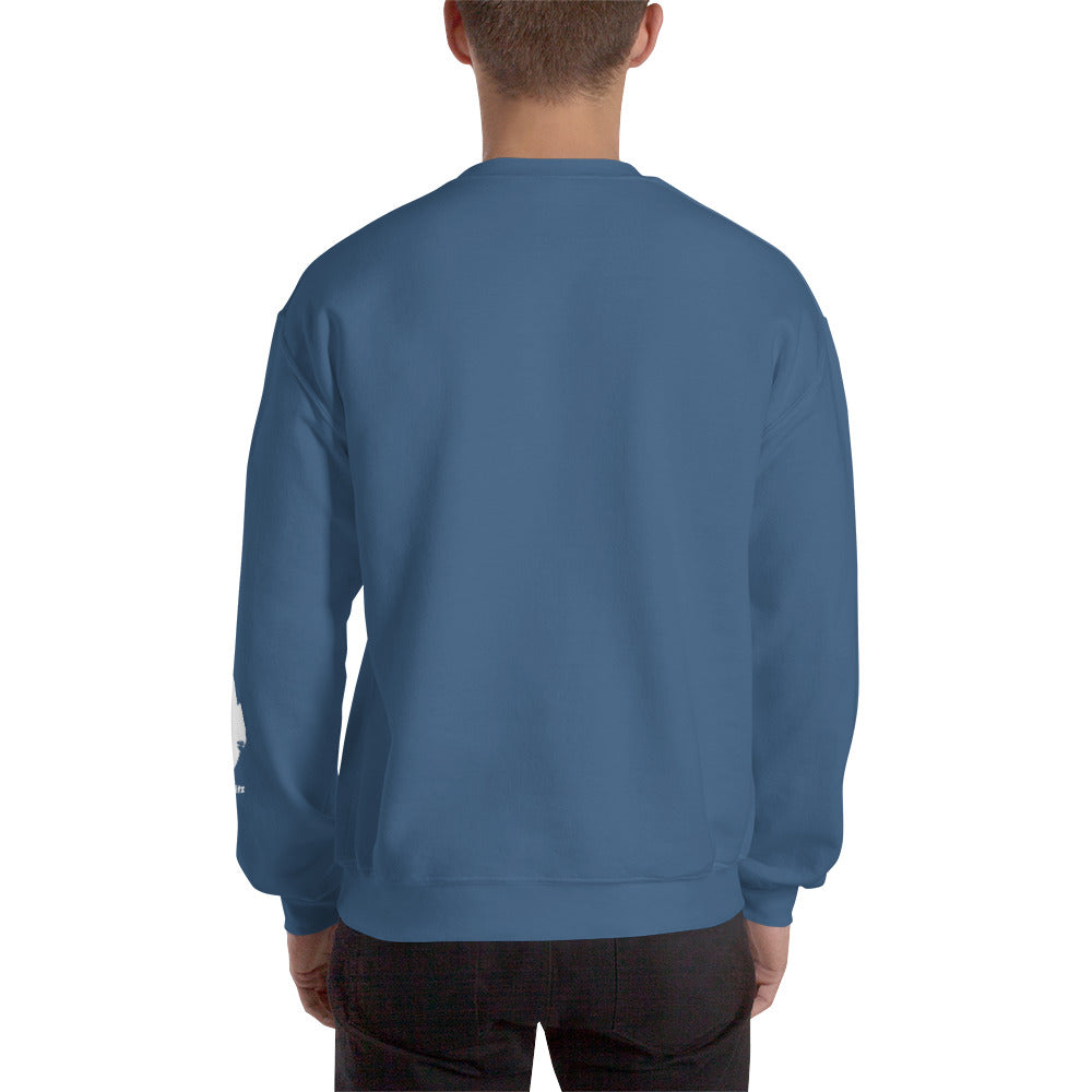 Blue Field Blitz Unisex Sweatshirt - White Graphic