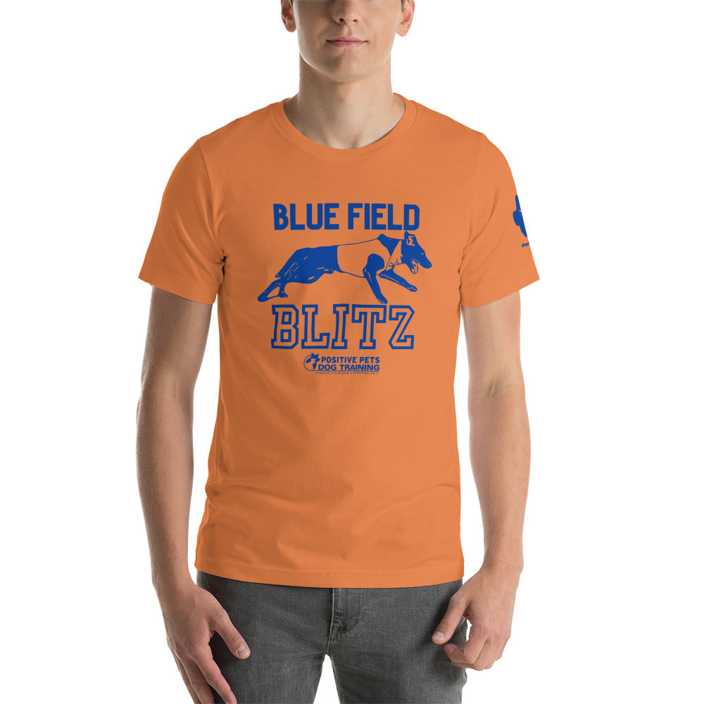 Blue Field Blitz Unisex t-shirt - Blue Graphic