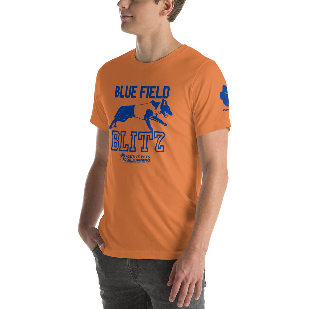 Blue Field Blitz Unisex t-shirt - Blue Graphic