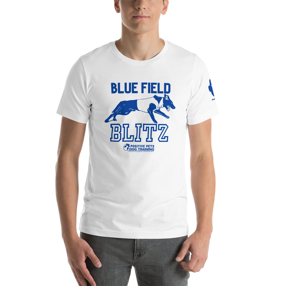 Blue Field Blitz Unisex t-shirt - Blue Graphic