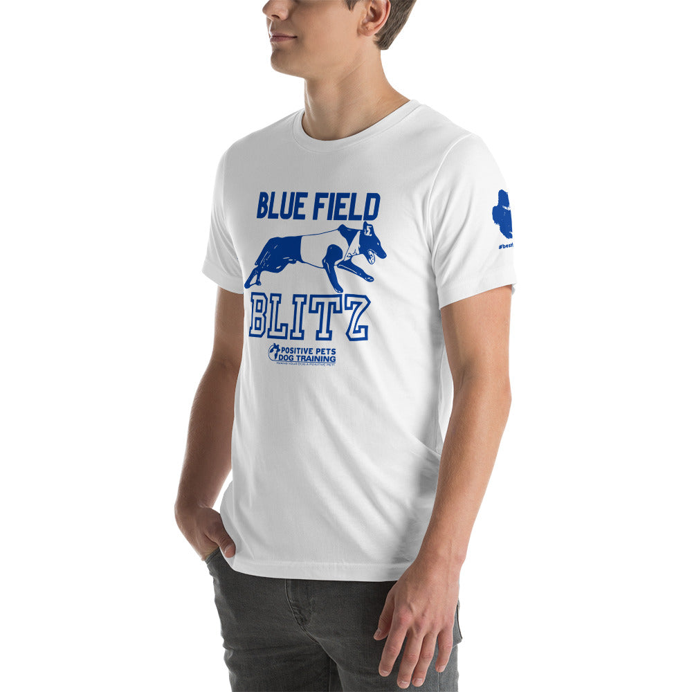 Blue Field Blitz Unisex t-shirt - Blue Graphic