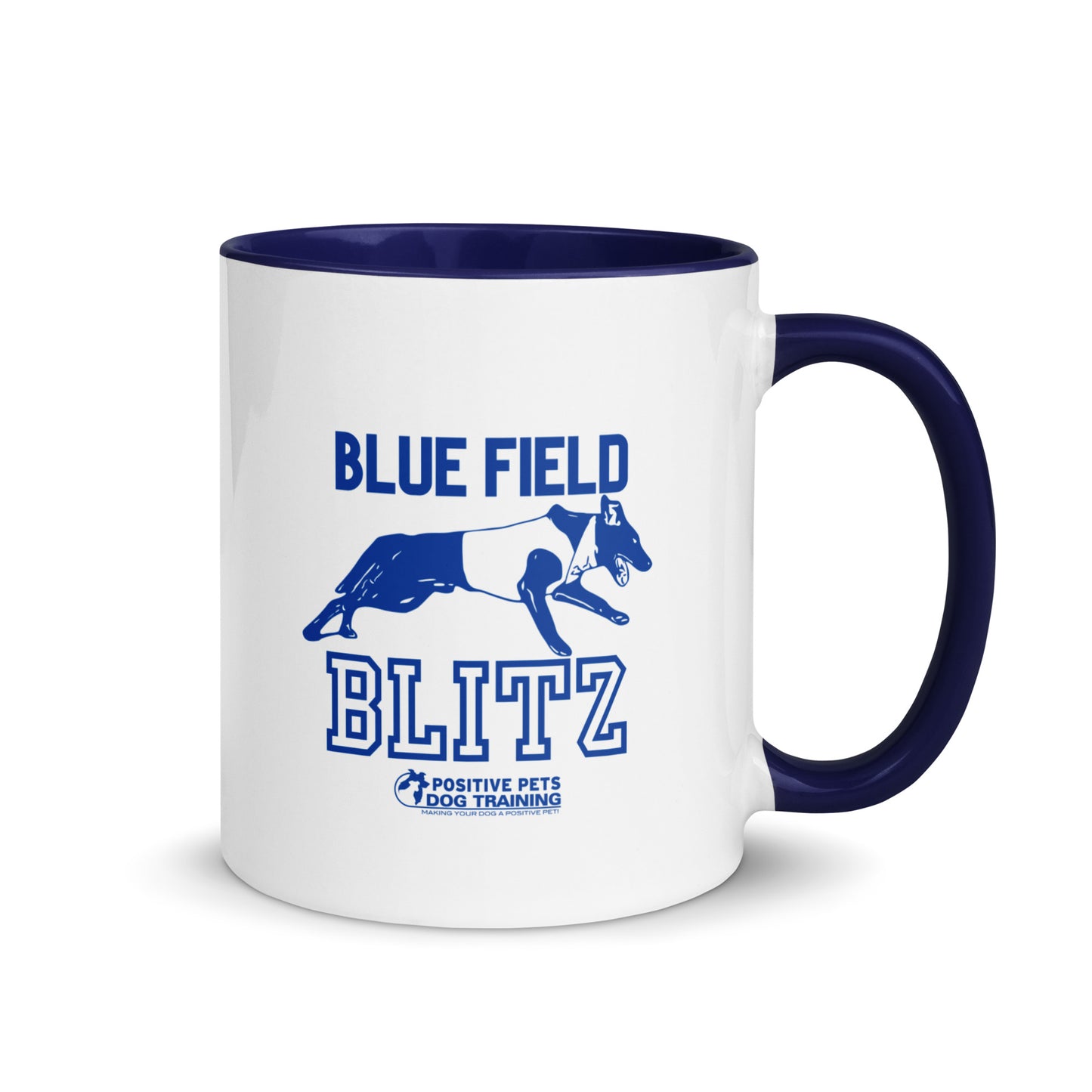 Blue Field Blitz Mug with Color Inside